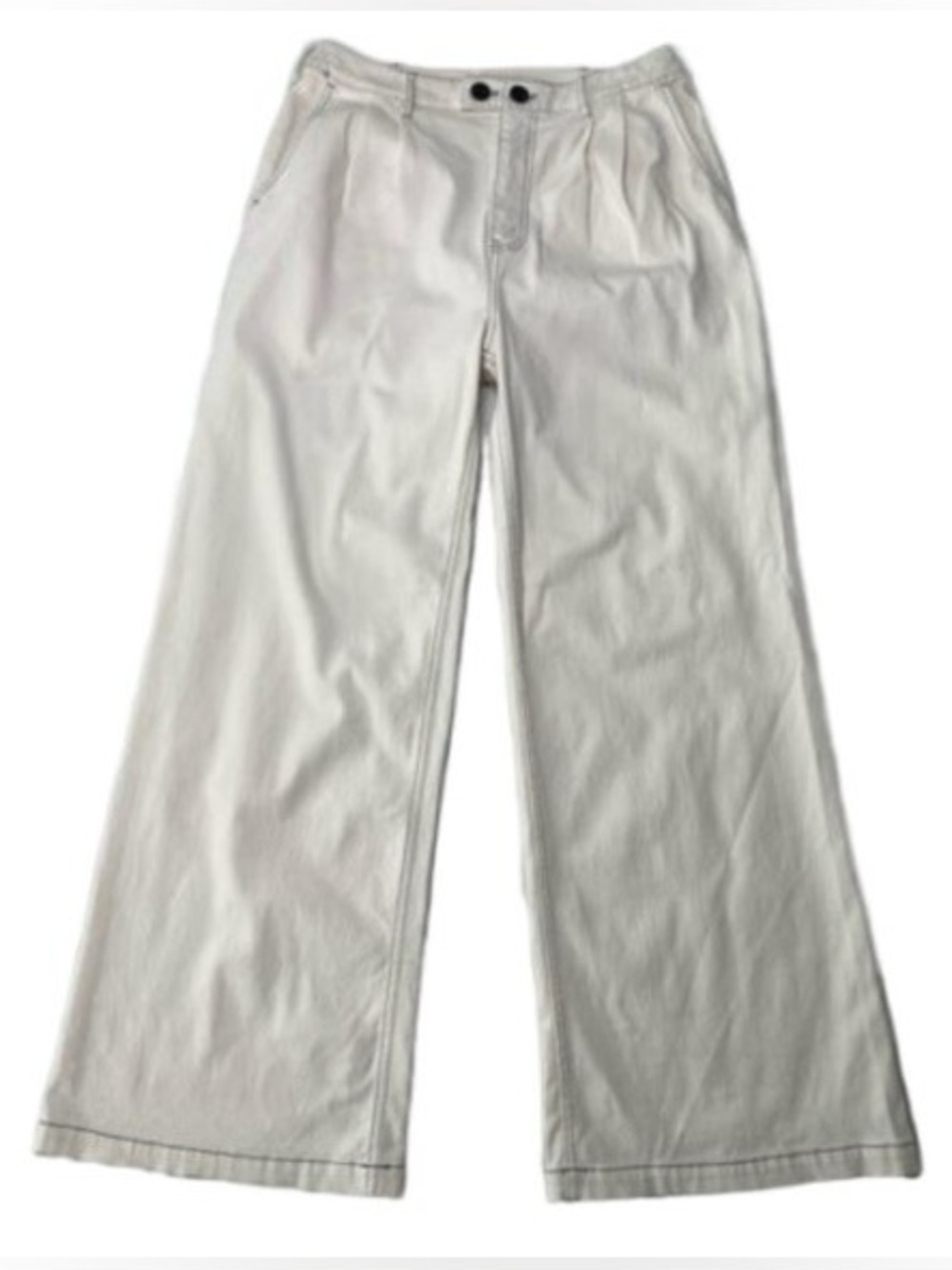 Monrow Denim White Wide Leg Jeans Size Small